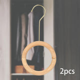 Maxbell Wooden Scarf Ring Holder Skirts Belt Tie Closet Organiser Hangers Space Saver Aureate