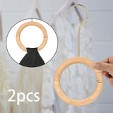 Maxbell Wooden Scarf Ring Holder Skirts Belt Tie Closet Organiser Hangers Space Saver Aureate