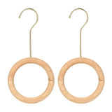 Maxbell Wooden Scarf Ring Holder Skirts Belt Tie Closet Organiser Hangers Space Saver Aureate