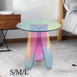 Maxbell Coffee Table End Table DIY Rainbow Acrylic Side Table Fashionable NightStand DIY 40x45cm