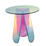 Maxbell Coffee Table End Table DIY Rainbow Acrylic Side Table Fashionable NightStand DIY 40x45cm