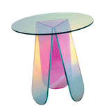 Maxbell Coffee Table End Table DIY Rainbow Acrylic Side Table Fashionable NightStand DIY 40x45cm