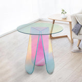 Maxbell Coffee Table End Table DIY Rainbow Acrylic Side Table Fashionable NightStand DIY 40x45cm