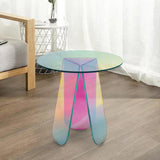 Maxbell Coffee Table End Table DIY Rainbow Acrylic Side Table Fashionable NightStand DIY 40x45cm
