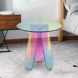 Maxbell Coffee Table End Table DIY Rainbow Acrylic Side Table Fashionable NightStand DIY 40x45cm