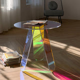 Maxbell Coffee Table End Table DIY Rainbow Acrylic Side Table Fashionable NightStand DIY 40x45cm