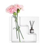 Maxbell Acrylic Flower Vase Elegant Ornament Floral Pot for Flower Shop Wedding Home