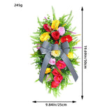 Maxbell Floral Teardrop Swag Spring Summer Decoration Party Artificial Flower Wreath