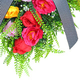 Maxbell Floral Teardrop Swag Spring Summer Decoration Party Artificial Flower Wreath