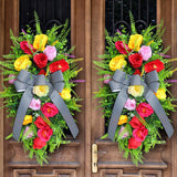 Maxbell Floral Teardrop Swag Spring Summer Decoration Party Artificial Flower Wreath