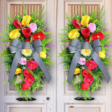 Maxbell Floral Teardrop Swag Spring Summer Decoration Party Artificial Flower Wreath
