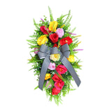 Maxbell Floral Teardrop Swag Spring Summer Decoration Party Artificial Flower Wreath