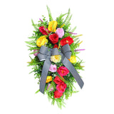 Maxbell Floral Teardrop Swag Spring Summer Decoration Party Artificial Flower Wreath