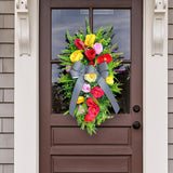 Maxbell Floral Teardrop Swag Spring Summer Decoration Party Artificial Flower Wreath
