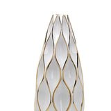 Maxbell White Ceramic Vases Centerpieces Flower Vases for Office Dining Room Wedding L