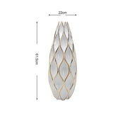 Maxbell White Ceramic Vases Centerpieces Flower Vases for Office Dining Room Wedding L