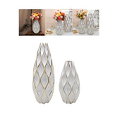 Maxbell White Ceramic Vases Centerpieces Flower Vases for Office Dining Room Wedding L