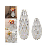 Maxbell White Ceramic Vases Centerpieces Flower Vases for Office Dining Room Wedding L