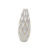 Maxbell White Ceramic Vases Centerpieces Flower Vases for Office Dining Room Wedding L