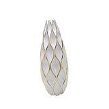 Maxbell White Ceramic Vases Centerpieces Flower Vases for Office Dining Room Wedding L