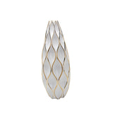 Maxbell White Ceramic Vases Centerpieces Flower Vases for Office Dining Room Wedding L