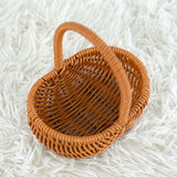 Maxbell Woven Baskets Romantic Flower Storage Basket for Wedding Photo Props Bedroom