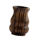 Maxbell Flower Vase Decoration Gift Wooden Plant Vase for Flower Arrangement Make up
