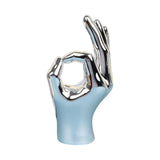 Maxbell Hand Gesture Statue Creative Hand Sculpture for Home Table Centerpiece Decor OK Argent