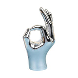 Maxbell Hand Gesture Statue Creative Hand Sculpture for Home Table Centerpiece Decor OK Argent