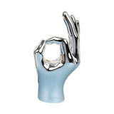 Maxbell Hand Gesture Statue Creative Hand Sculpture for Home Table Centerpiece Decor OK Argent