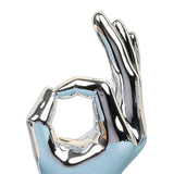 Maxbell Hand Gesture Statue Creative Hand Sculpture for Home Table Centerpiece Decor OK Argent