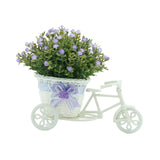 Maxbell Flower Basket Container Tricycle Home Decor for Balcony Garden Desk Purple