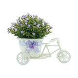 Maxbell Flower Basket Container Tricycle Home Decor for Balcony Garden Desk Purple