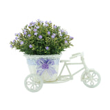 Maxbell Flower Basket Container Tricycle Home Decor for Balcony Garden Desk Purple