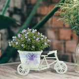 Maxbell Flower Basket Container Tricycle Home Decor for Balcony Garden Desk Purple