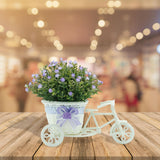 Maxbell Flower Basket Container Tricycle Home Decor for Balcony Garden Desk Purple