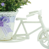 Maxbell Flower Basket Container Tricycle Home Decor for Balcony Garden Desk Purple