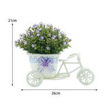 Maxbell Flower Basket Container Tricycle Home Decor for Balcony Garden Desk Purple