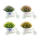 Maxbell Flower Basket Container Tricycle Home Decor for Balcony Garden Desk Purple