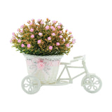 Maxbell Flower Basket Container Tricycle Home Decor for Balcony Garden Desk Pink