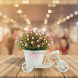 Maxbell Flower Basket Container Tricycle Home Decor for Balcony Garden Desk Pink