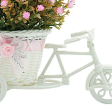 Maxbell Flower Basket Container Tricycle Home Decor for Balcony Garden Desk Pink