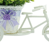 Maxbell Flower Basket Container Tricycle Home Decor for Balcony Garden Desk Yellow