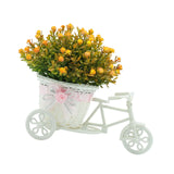 Maxbell Flower Basket Container Tricycle Home Decor for Balcony Garden Desk Red