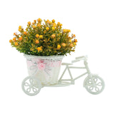 Maxbell Flower Basket Container Tricycle Home Decor for Balcony Garden Desk Red