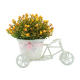 Maxbell Flower Basket Container Tricycle Home Decor for Balcony Garden Desk Red