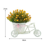 Maxbell Flower Basket Container Tricycle Home Decor for Balcony Garden Desk Red