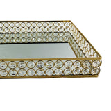 Maxbell Decorative Mirror Trays Creative Storage Trays for Dresser Countertop Vanity L