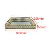 Maxbell Decorative Mirror Trays Creative Storage Trays for Dresser Countertop Vanity L