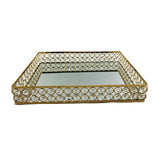 Maxbell Decorative Mirror Trays Creative Storage Trays for Dresser Countertop Vanity L